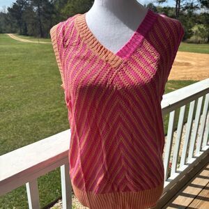 Pink and Orange Chevron Tank Top